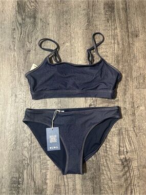 aerie “denim” Bikini Two-Piece Swim Set